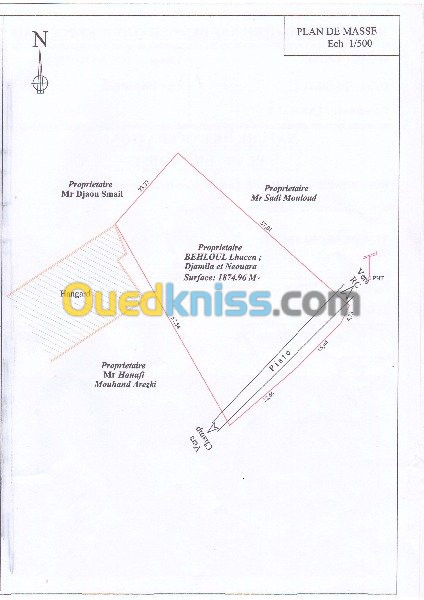 Vente Terrain Bejaia Tazmaltdaira