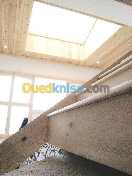 pose pvc et habillage en bois 