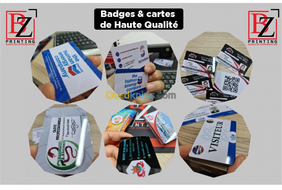 Impression badges PVC Cartes PVC