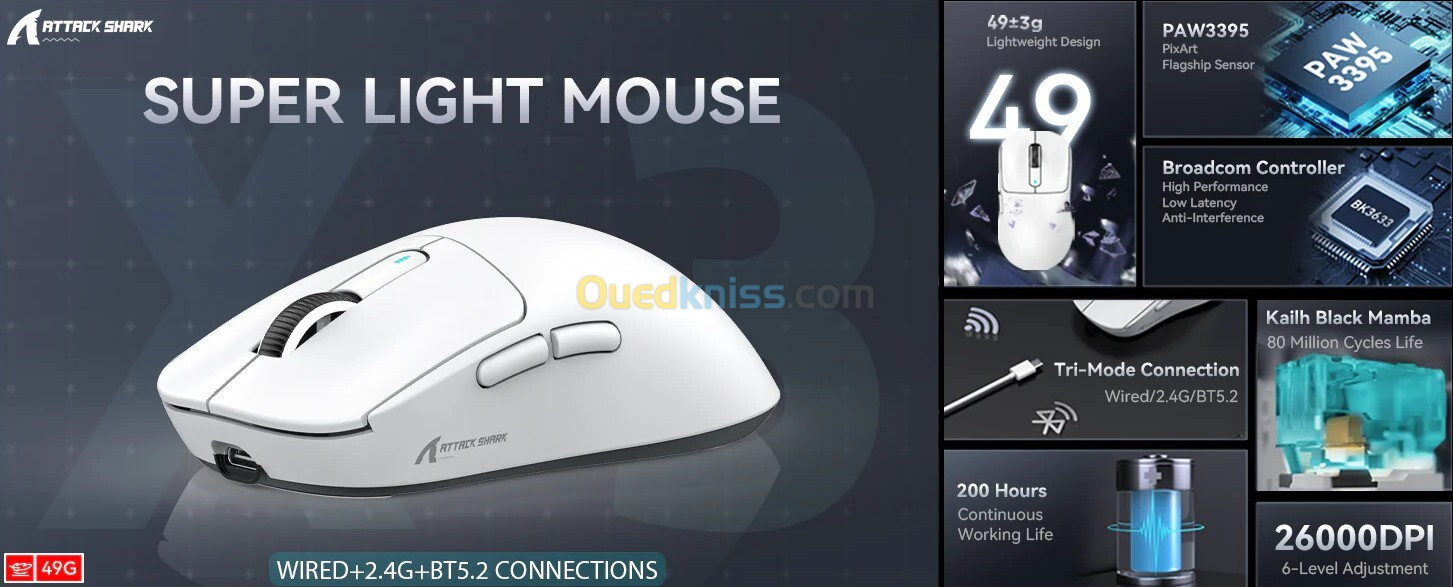 Attack Shark X3 WIRELESS Gaming Mouse