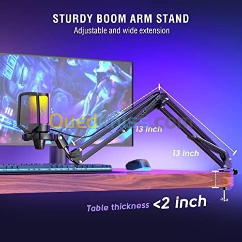 Microphone Fifine Ampligame A6T with (Arm Stand included)