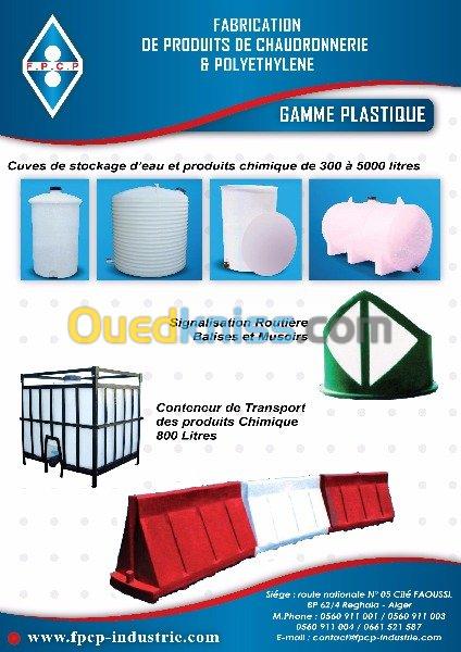 Fabrications des citernes en plastique