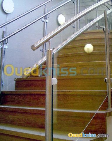 ramps d'escalier en inox  garde-corps 