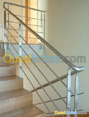 ramps d'escalier en inox  garde-corps 