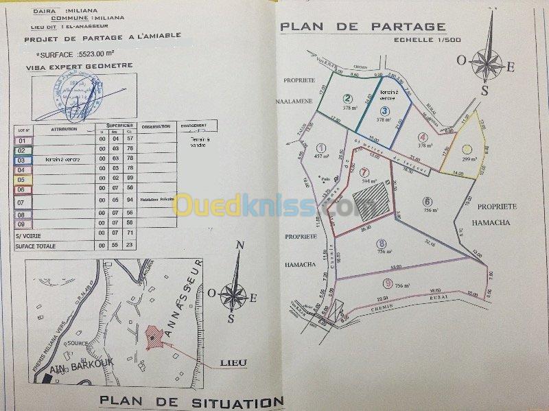 Vente Terrain Ain defla Miliana