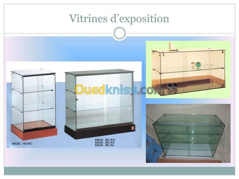 vitrines et comptoirs