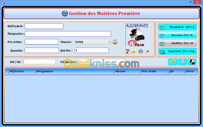 LOGICIEL GESTIONNAIRE DE PRODUCTION