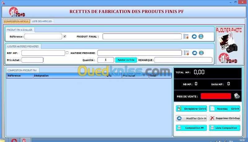 LOGICIEL GESTIONNAIRE DE PRODUCTION