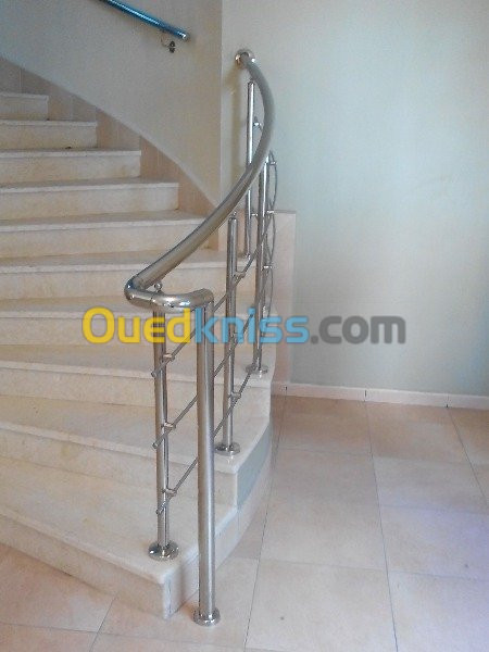 rampe d'escalier inox 