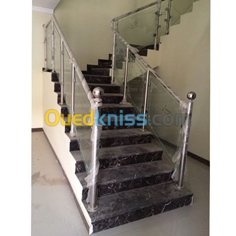 rampe d'escalier inox