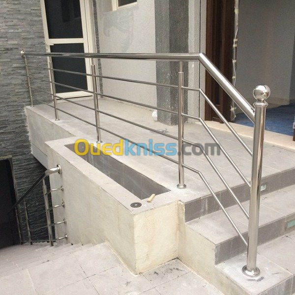 rampe d'escalier inox