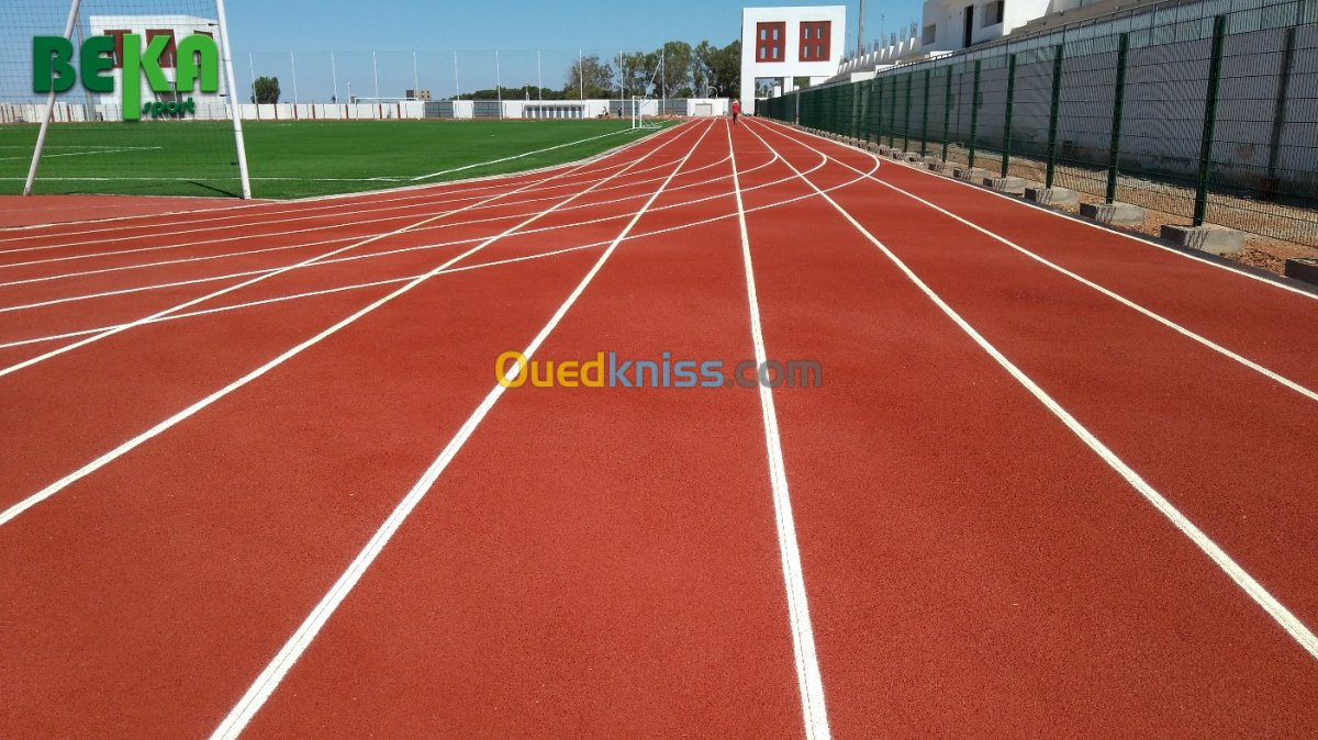 Installation de la Piste d'athlétisme