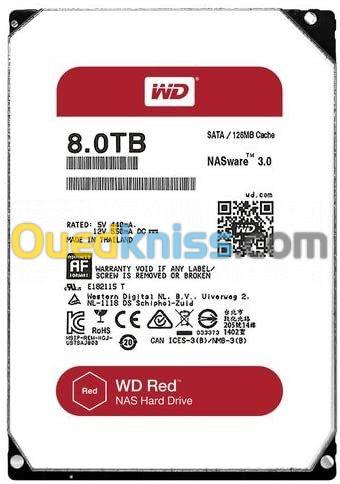 Disque Dur Interne WD 8T-RED NAS  3.5"