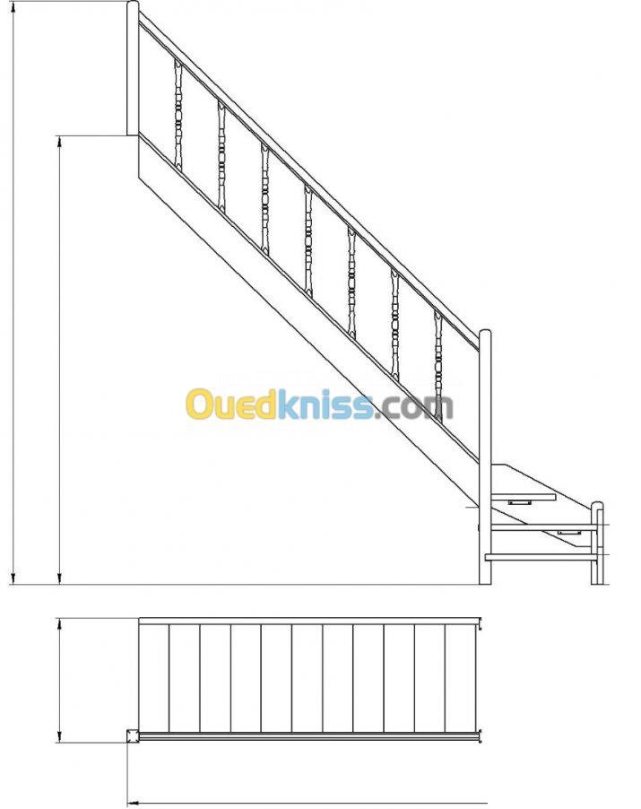 Rramp d'escalier en inox  Garde Corp 