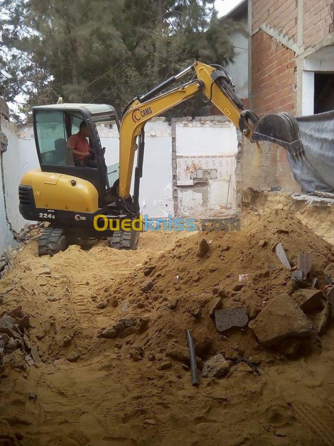 travaux terrassement et  demolition 