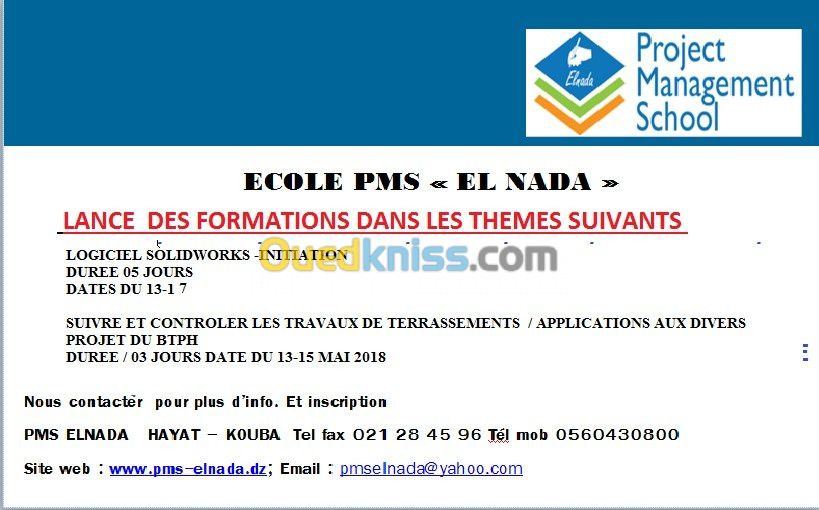 OFFRE DE FORMATION 