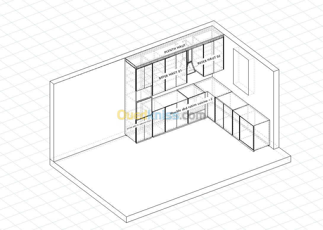 Modélisation meuble 3D avec rendu photo de haute qualité