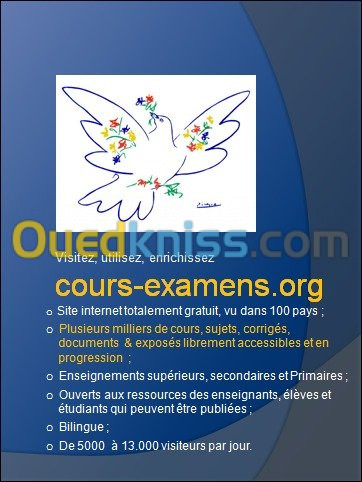 Cours et sujets d'examens corrigés