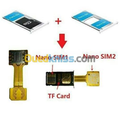 Adaptateur de double sim hybride