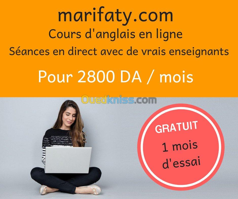 Cours d'anglais en ligne