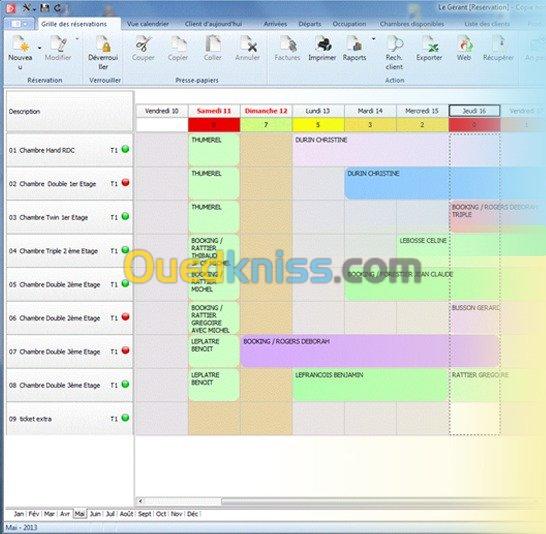 Logiciel de gestion d'hotellerie