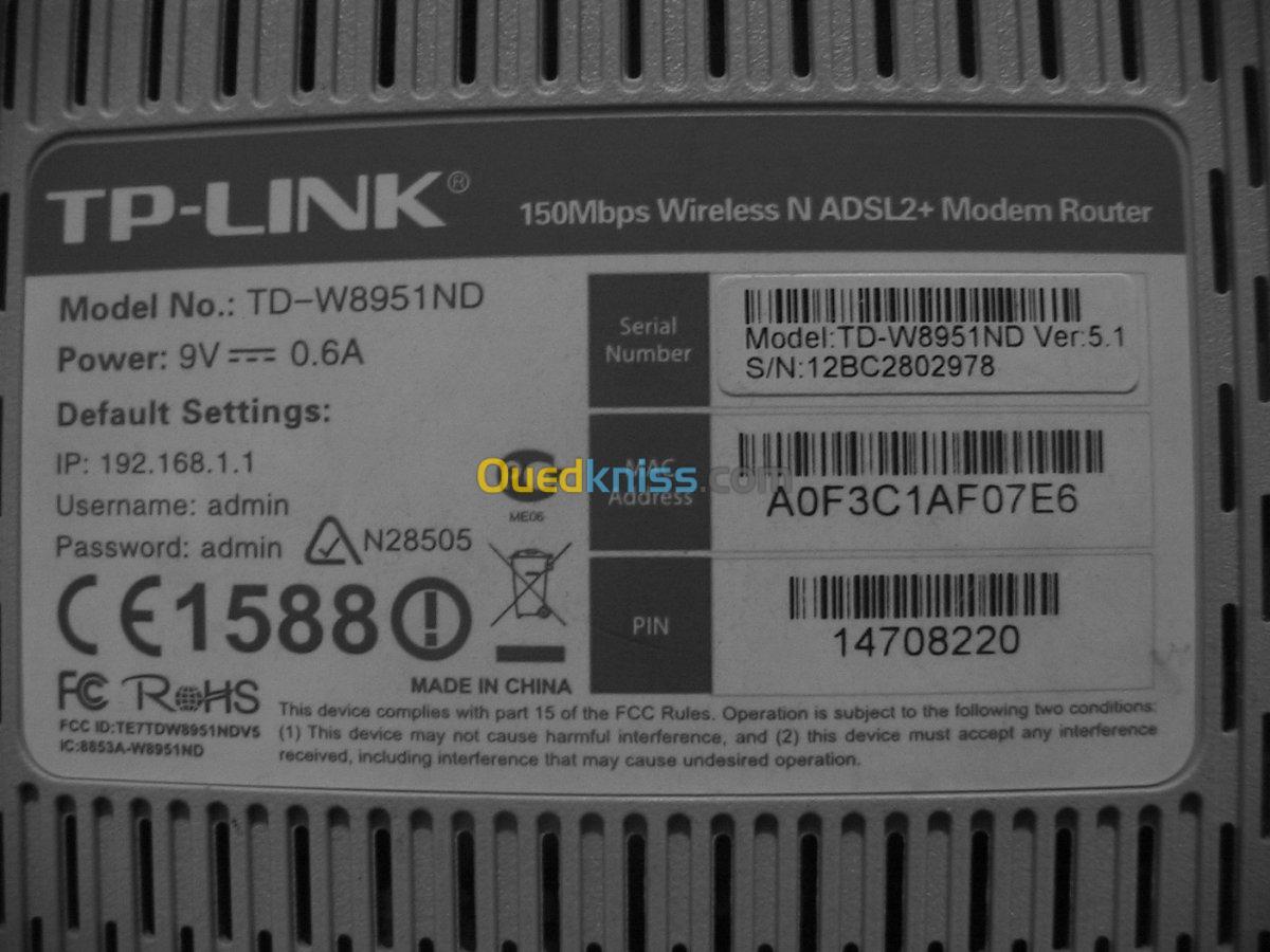 Modem ROUTEUR TP LINK 150-300Mbps