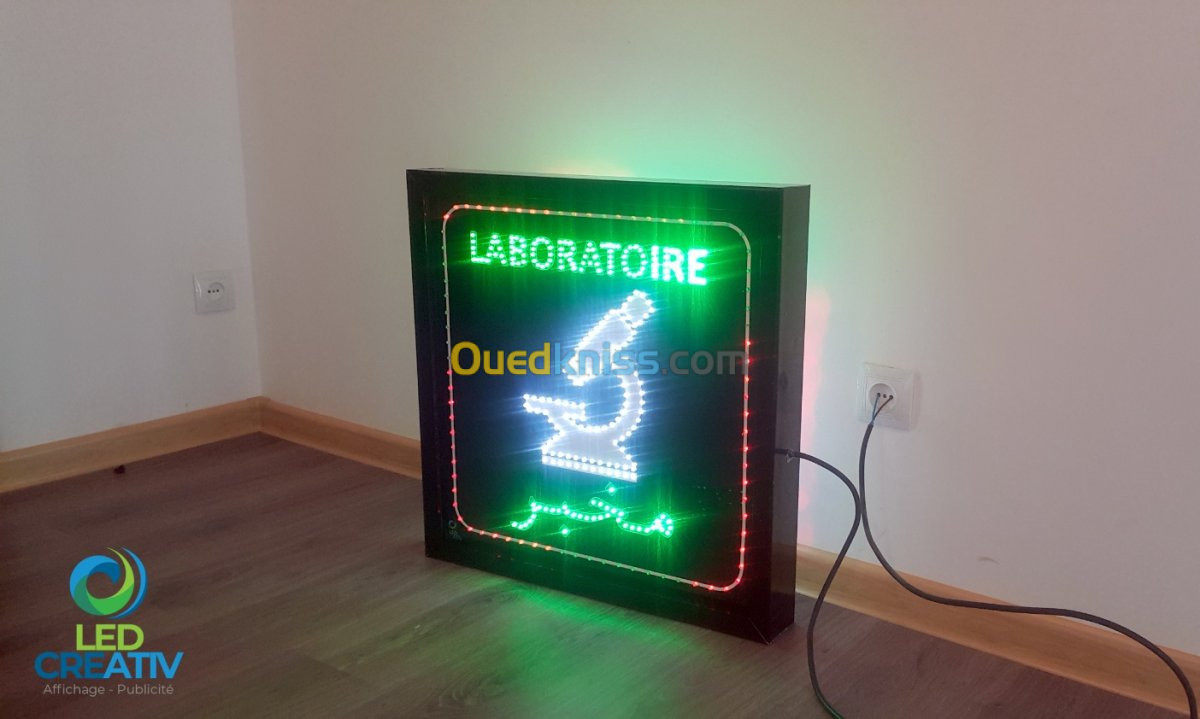 ENSEIGNE A LED ,CADUCEE, LUNETTE