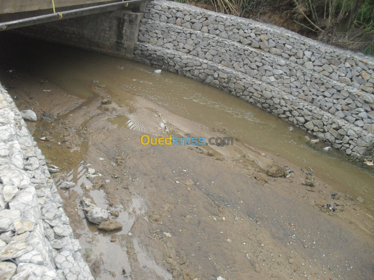 TRAVAUX DE GABIONNAGE POSE DE GABION 