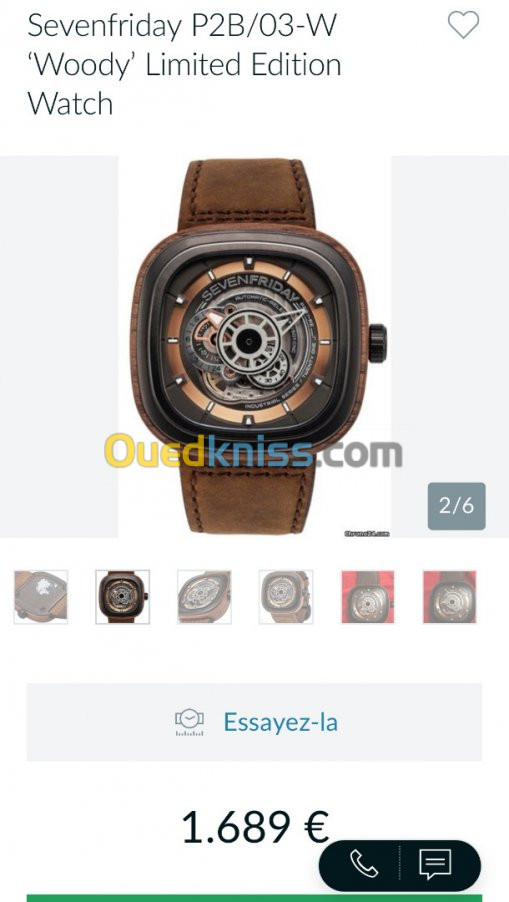 Montre discount sevenfriday prix