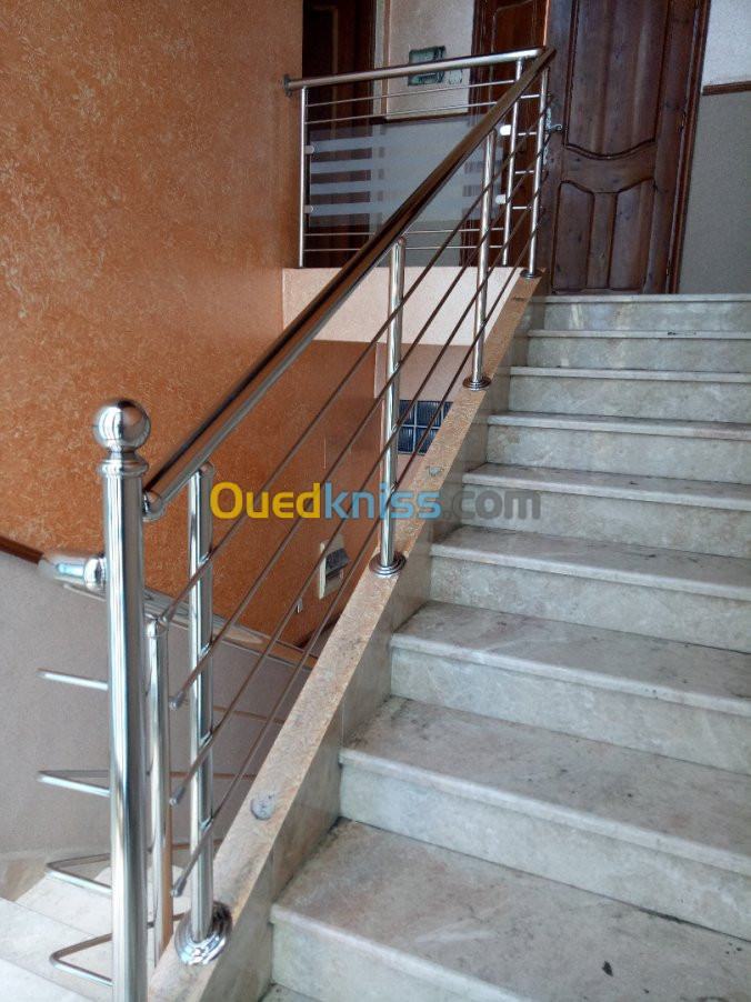   rampe escalier en inox