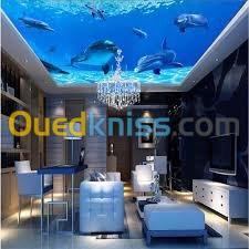  Plafond tendu  pose et fourniture 