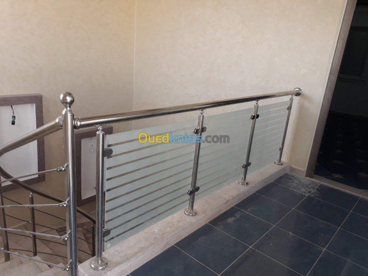 Rampe escalier inox 