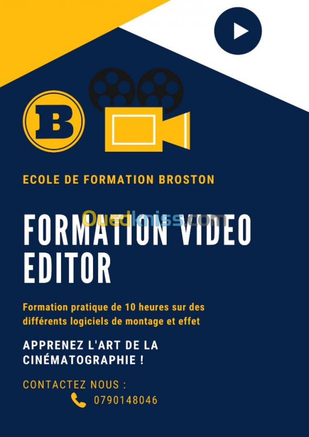 Formation Infographe, Webmaster, Vidéo