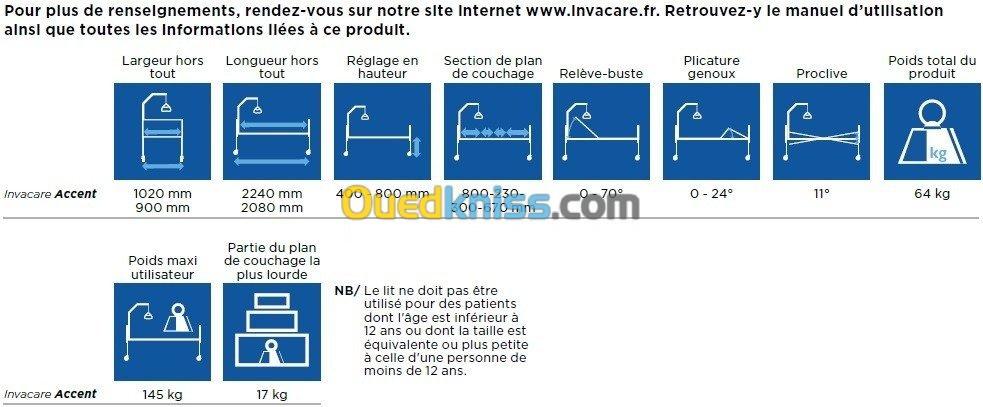 LIT ELECTRIQUE en bois