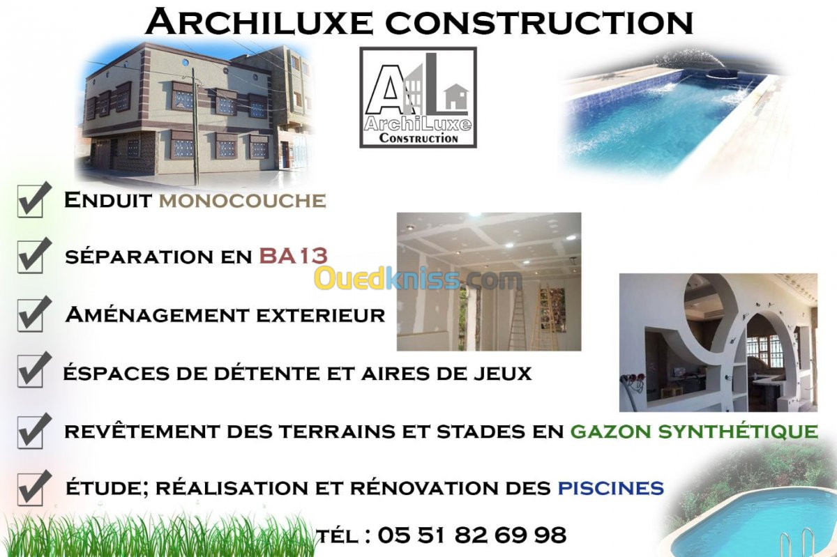 Aménagement ;Construction ; Rénovation