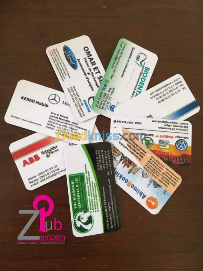 Carte visite PVC