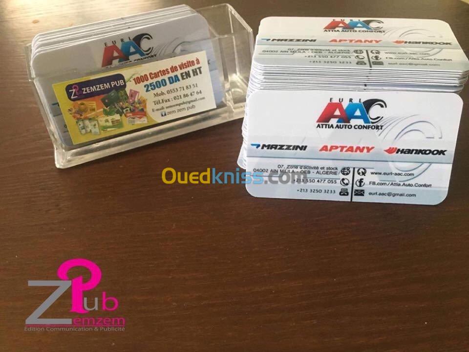 Carte visite PVC