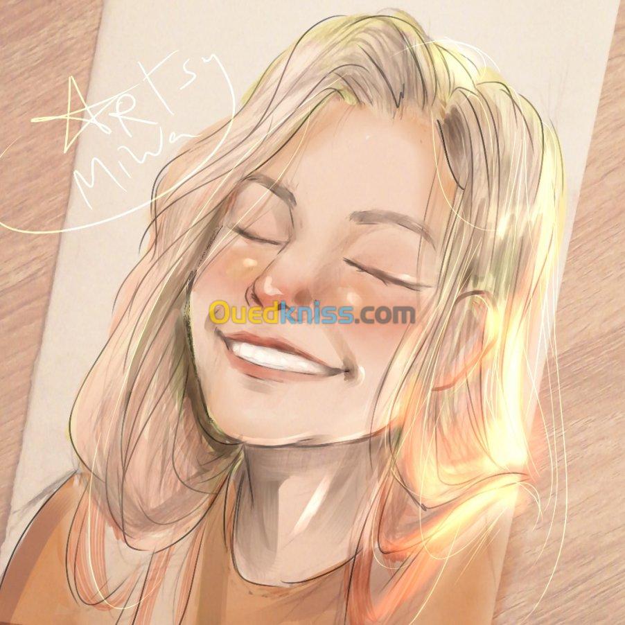 Dessin, portrait, illustration, cadeau