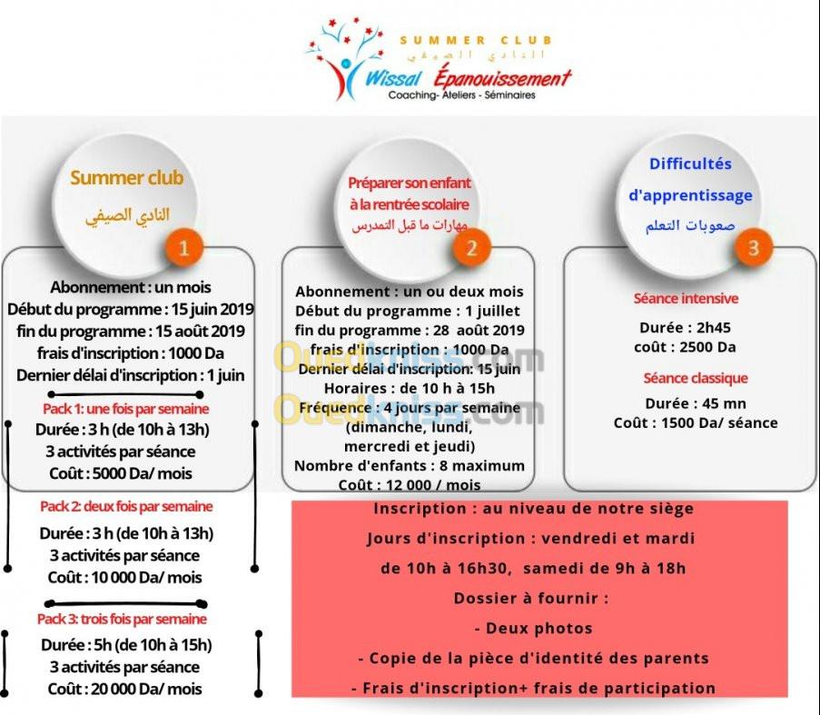 Club d'été pour enfants