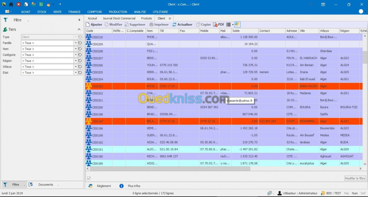 Logiciel du stock Scom