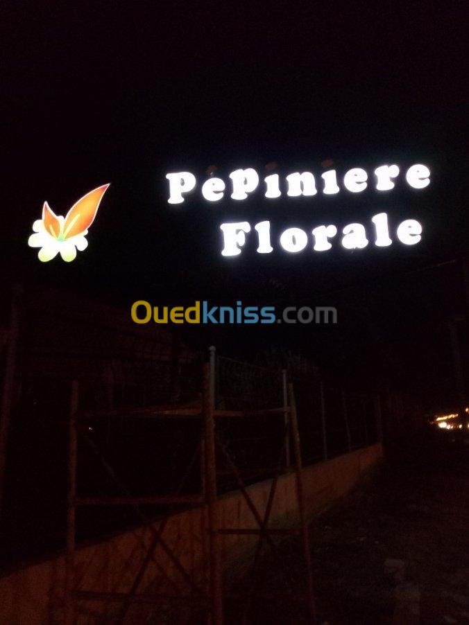 Enseigne lumineuse .lettre boitie. Led