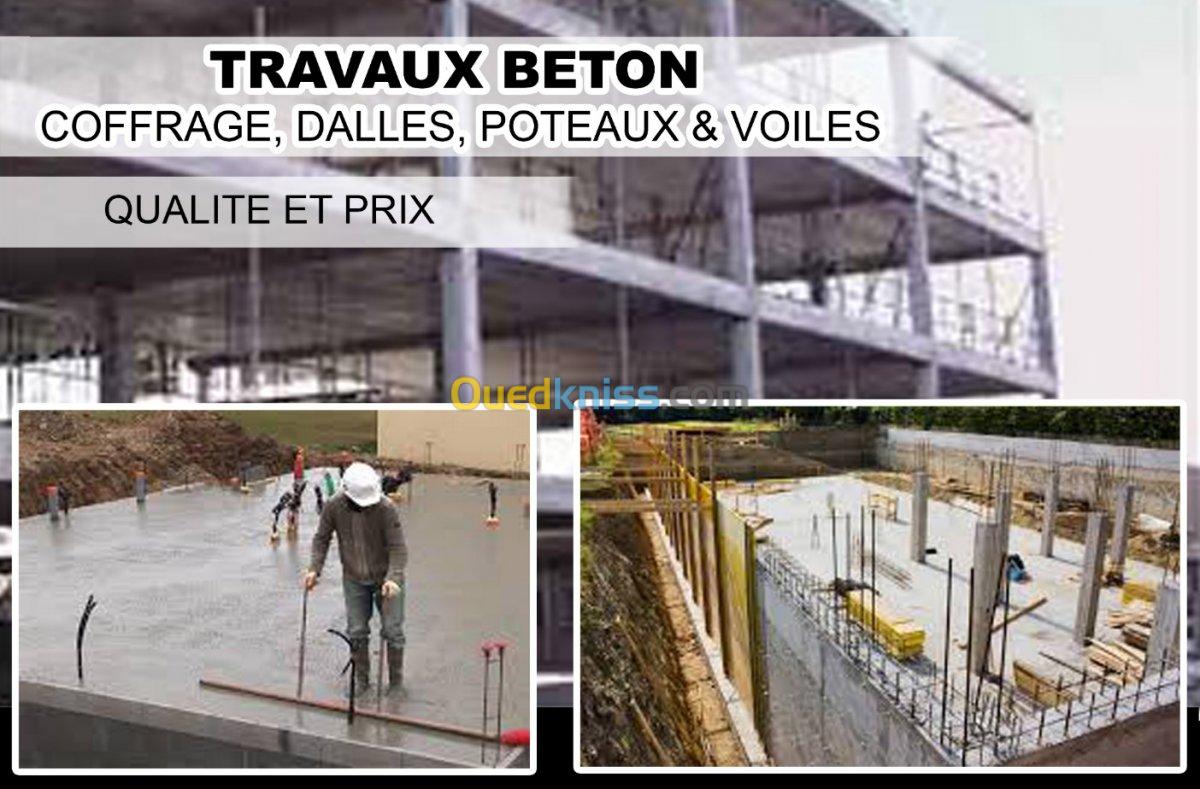 TRAVAUX MACONNERIE, BETON, 