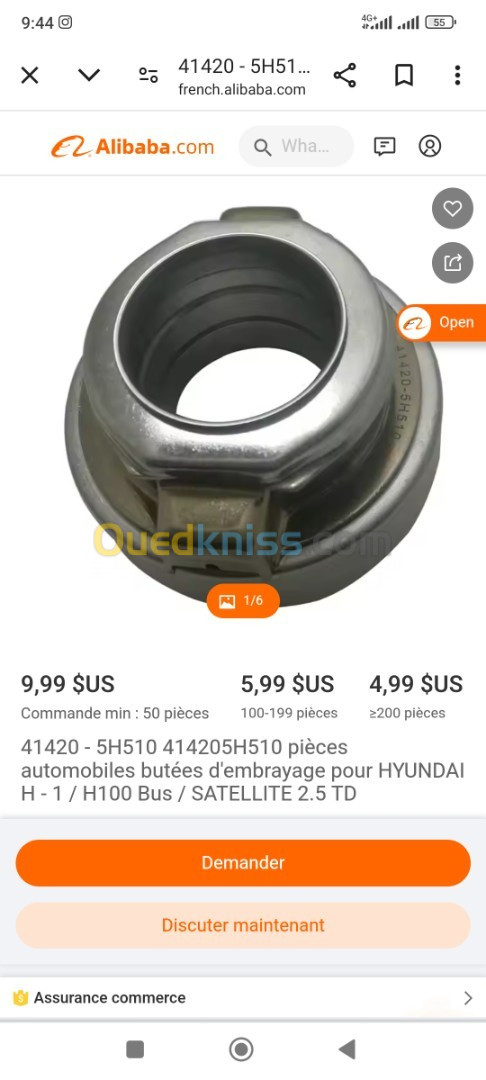 Butter d'embrayage hyundai h100 bus ou migthty 2 98-14