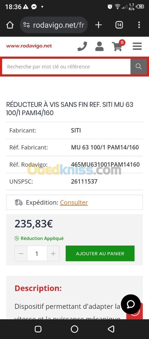 Moteur triphasé seipee+ réducteur siti