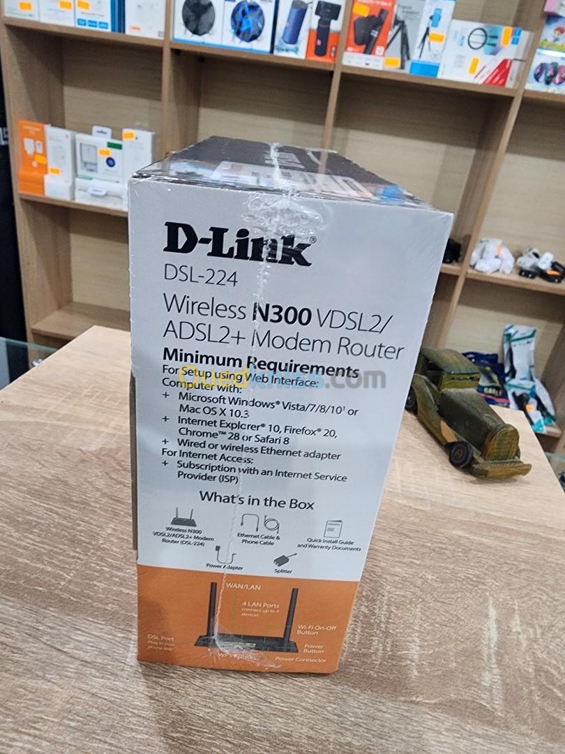 MODEM ROUTEUR D-Link DSL-224 WIFI N300 