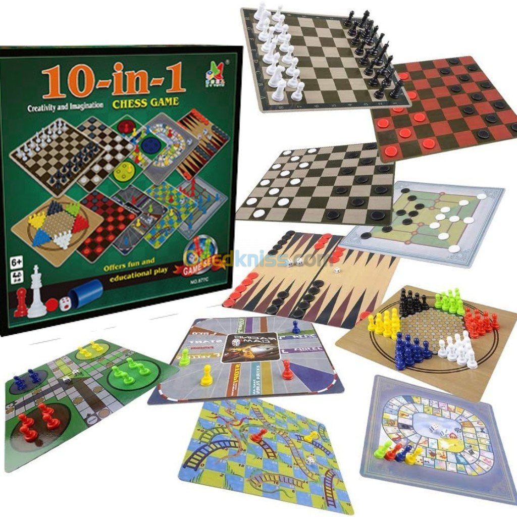  Jeu de société Gamie 10in1 familiale