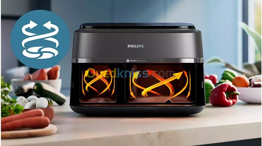 Friteuse sans huile 9l 2750w noir Philips NA351.00