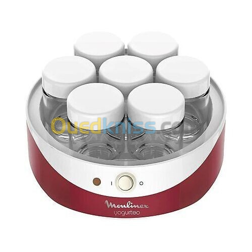 Moulinex Yaourtière MOULINEX 7 Pots 13W YG229510 Yogurteo - Rouge et Blanc