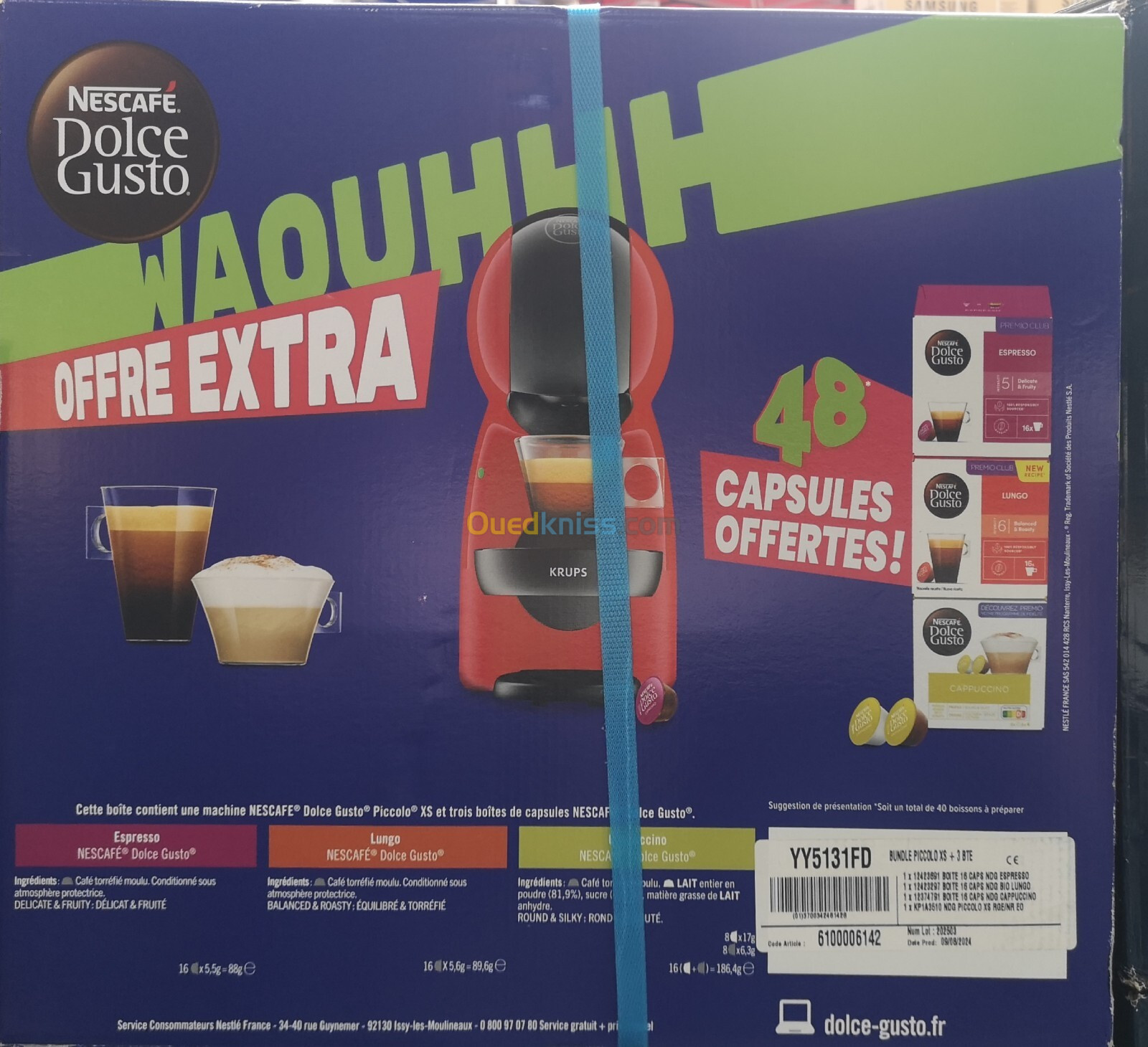 Expresso Krups Dolce Gusto 15 bars 1500W  YY5131FD XS + 48 capsules