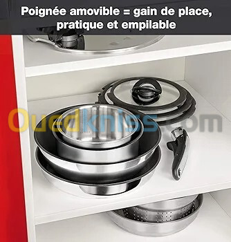 Batterie de cuisine Seb Compact inox 10 pcs L953SA04